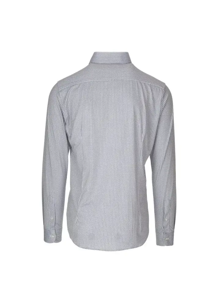 LIBERTY ROSE | CAMICIA BLAKE MICROFANTASIA BLU BIANCO