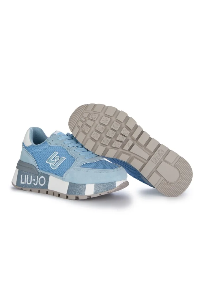 LIU JO | SNEAKERS AMAZING SUEDE AZZURRO