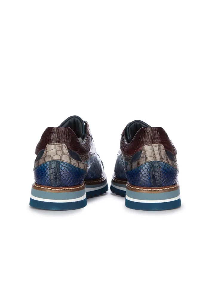 LORENZI | SCARPE ALLACCIATE DRILLO BLU