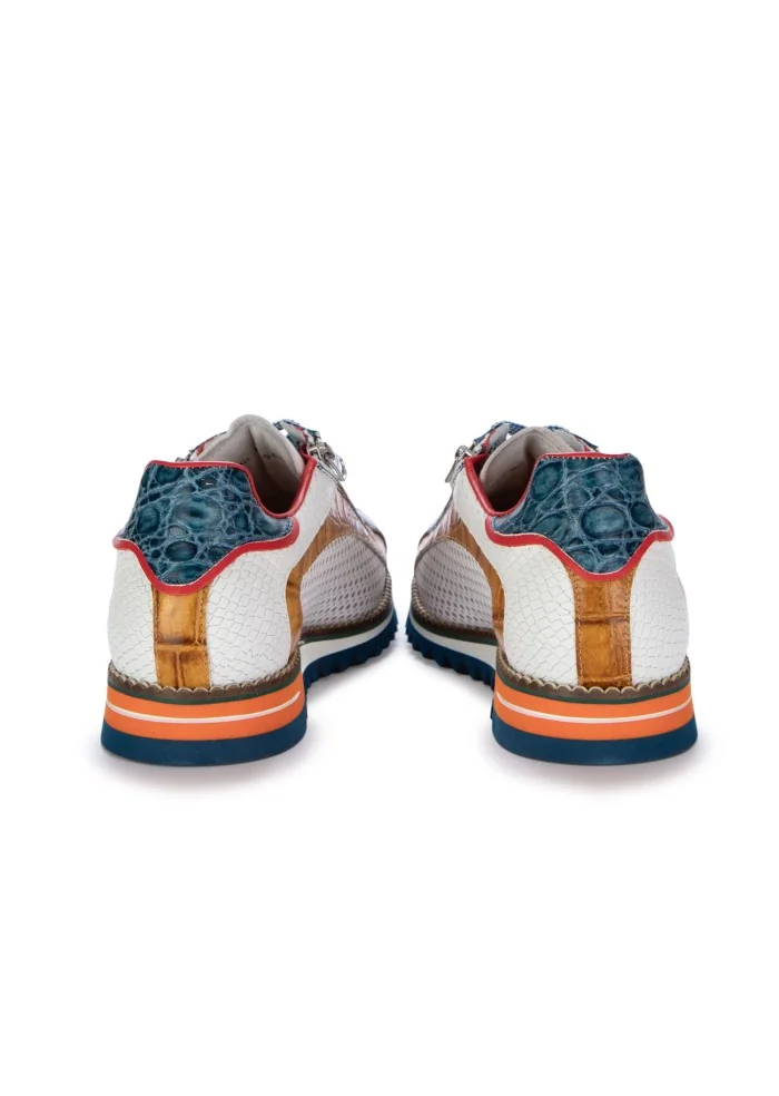 LORENZI | SCARPE ALLACCIATE FRESH BIANCO MARRONE BLU