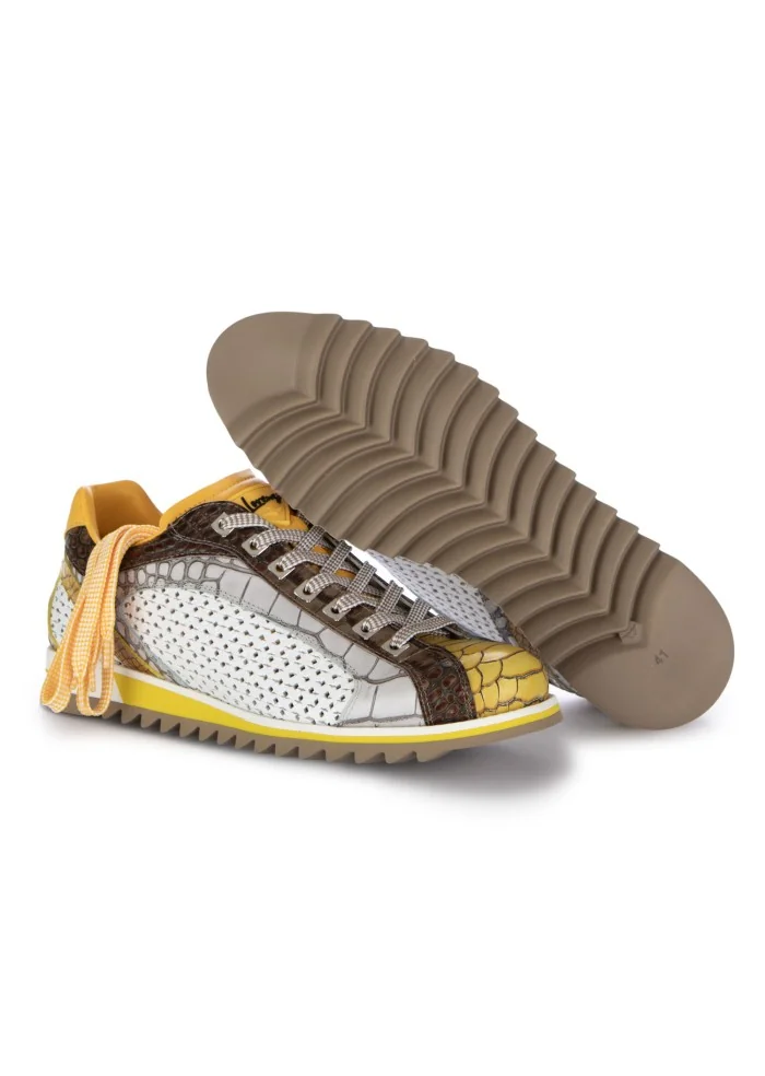 LORENZI | SCARPE ALLACCIATE FRESH GIALLO BIANCO