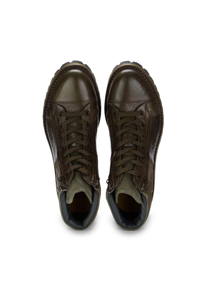 LORENZI | STIVALETTI ALLACCIATI TEBE VERDE MARRONE
