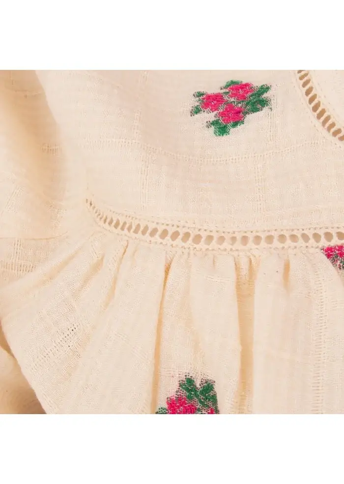 LOUIZON | CAMICIA FIORELLINI BEIGE