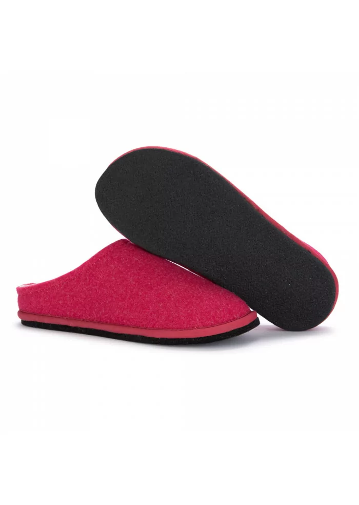 LÖWENWEISS | PANTOFOLE FELTRO DI LANA FUCHSIA