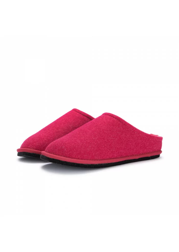 LÖWENWEISS | PANTOFOLE FELTRO DI LANA FUCHSIA