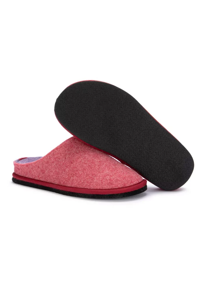 LÖWENWEISS | PANTOFOLE FELTRO DI LANA ROSA LILLA