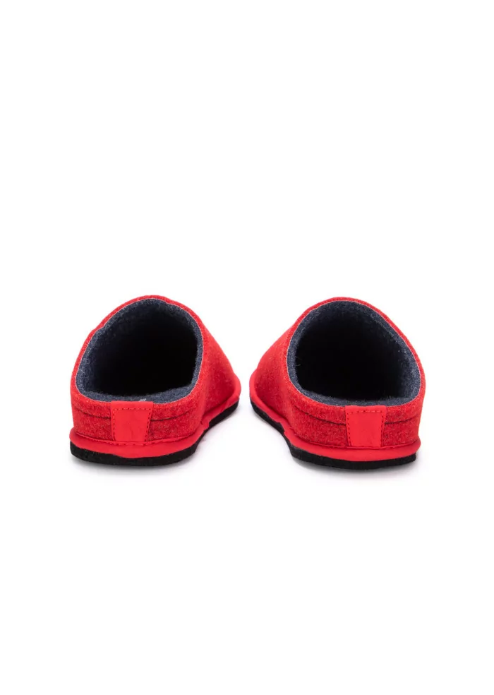LÖWENWEISS | PANTOFOLE FELTRO DI LANA ROSSO BLU