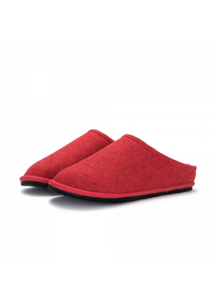 LÖWENWEISS | PANTOFOLE IN LANA COTTA BEIGE ROSSO