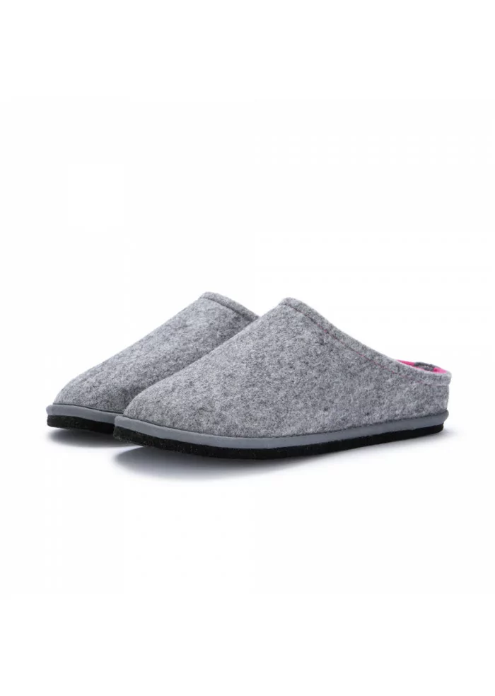 LÖWENWEISS | PANTOFOLE IN LANA COTTA GRIGIO ROSA