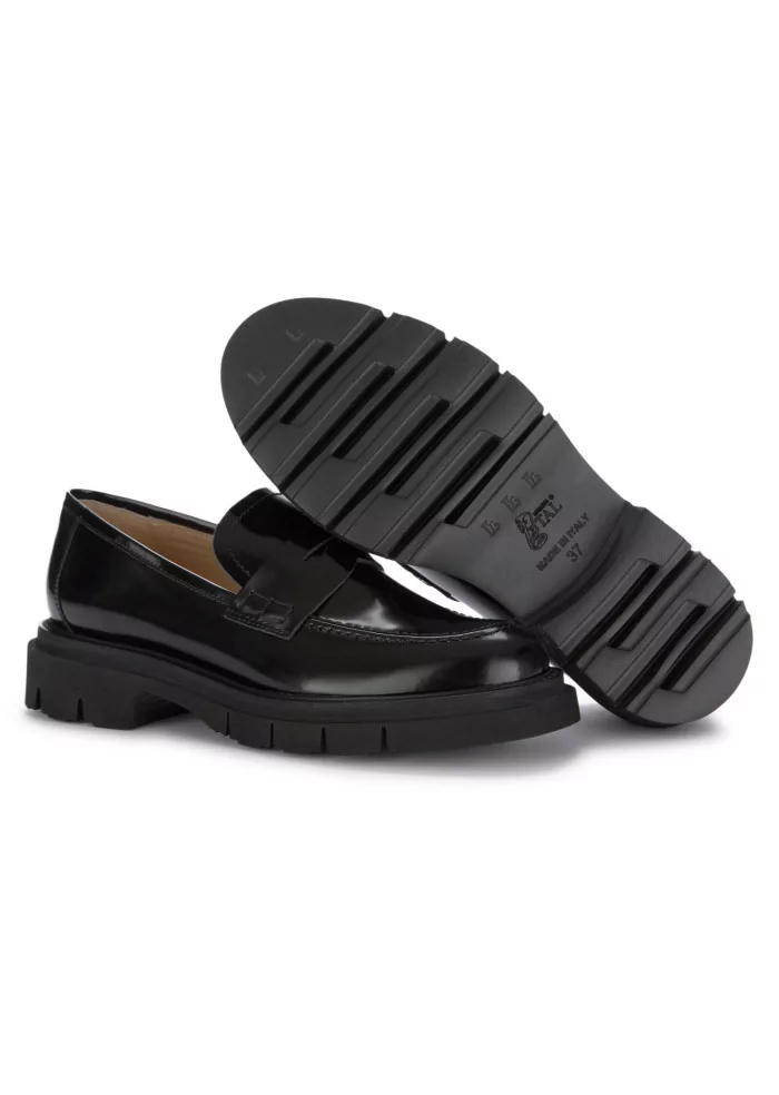 LUCA GROSSI | MOCASSINI PELLE LUCIDA NERO