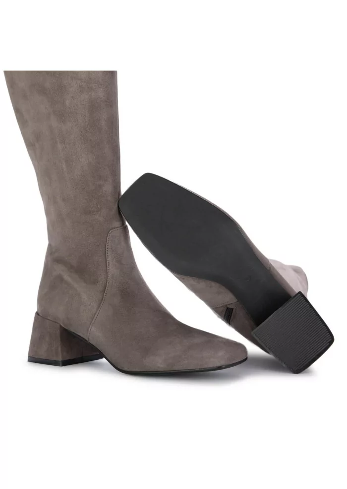 MA+DE 94 | STIVALI ALTI CAMOSCIO TAUPE