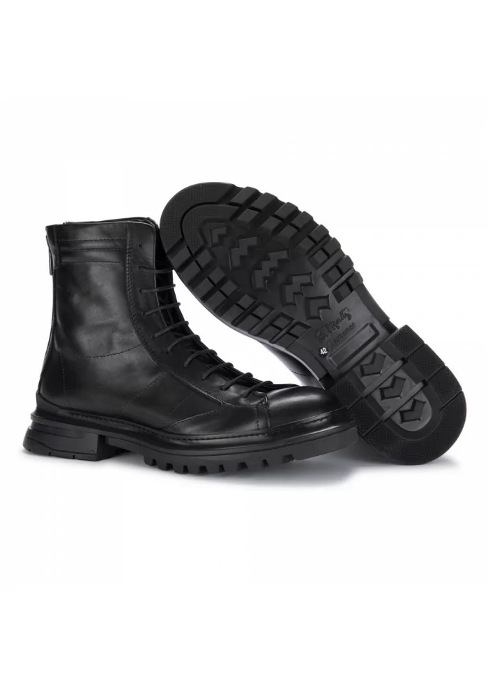 MANOVIA 52 | STIVALI ALLACCIATI CON APERTURA ZIP NERO