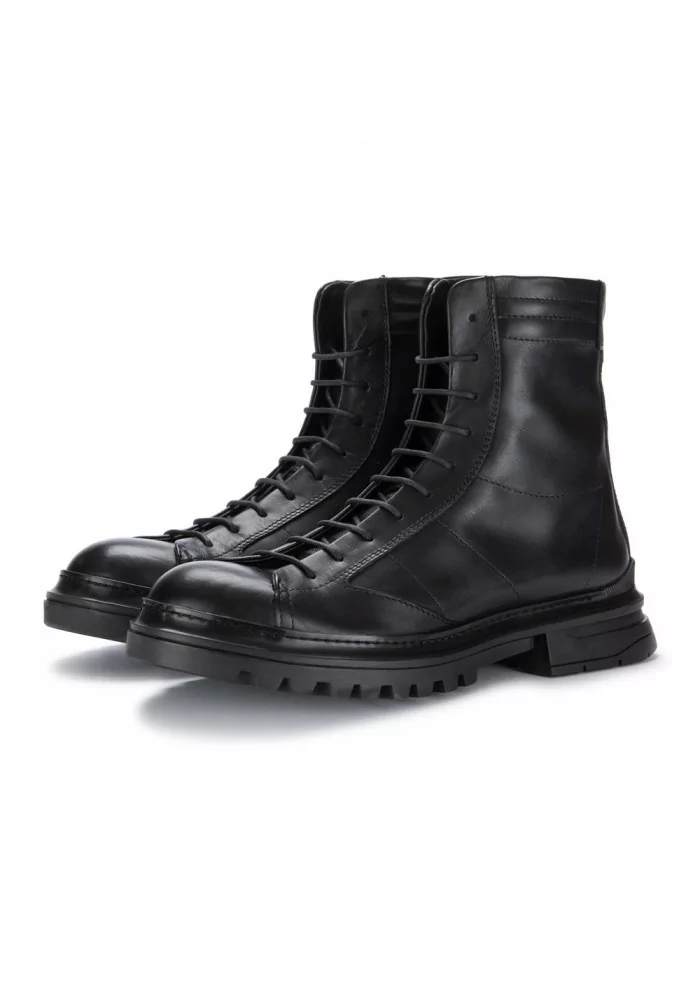 MANOVIA 52 | STIVALI ALLACCIATI CON APERTURA ZIP NERO