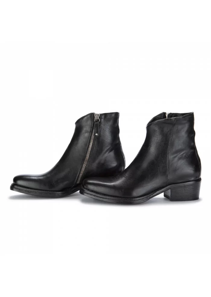 MANOVIA 52 | STIVALI TRONCHETTI APERTURA A ZIP NERO