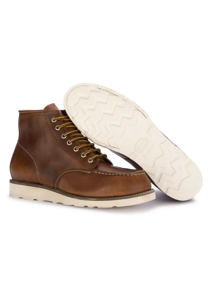 MANOVIA 52 | TRONCHETTI ALLACCIATI COWBOY MARRONE