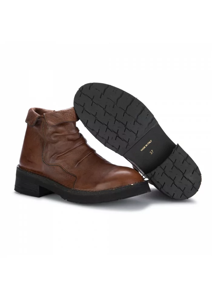 MANUFATTO TOSCANO VINCI | TRONCHETTI CON ZIP 90 BUFALO MARRONE