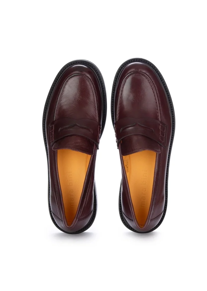 MARA BINI | MOCASSINI FRIDA SETA BORDEAUX
