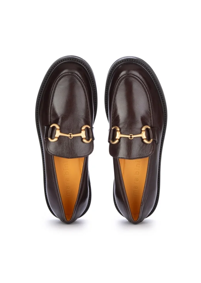 MARA BINI | MOCASSINI FRIDA SETA MARRONE
