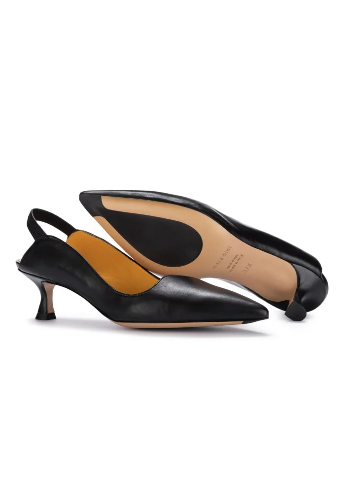 MARA BINI | SLINGBACK TACCO NAOMI SETA NERO