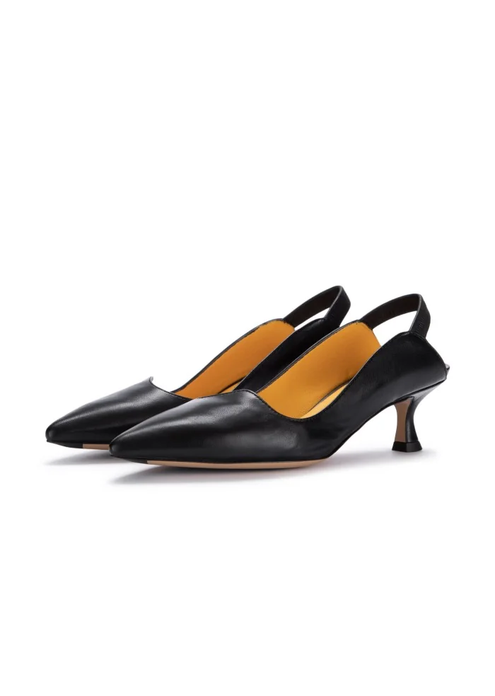 MARA BINI | SLINGBACK TACCO NAOMI SETA NERO