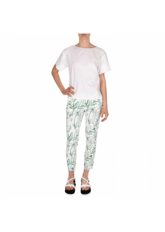 MASON'S | PANTALONI JAQUELINE CAPRI BIANCO VERDE