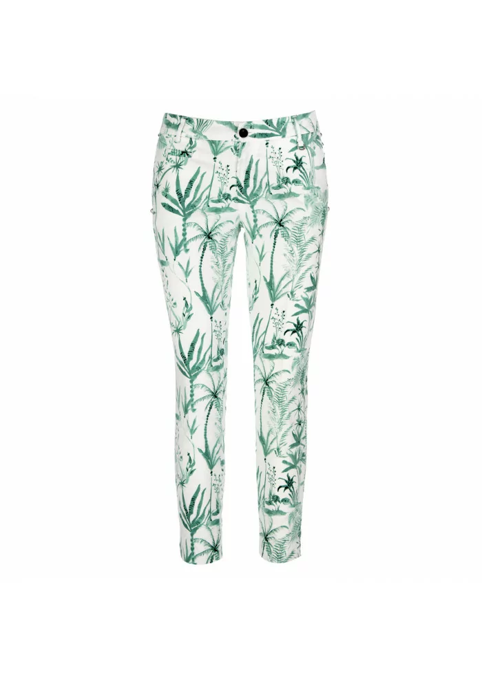 MASON'S | PANTALONI JAQUELINE CAPRI BIANCO VERDE