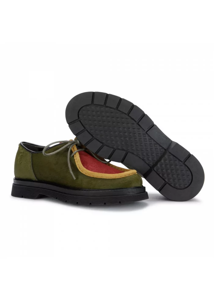 MAZE | SCARPE CREEPER SCAMOSCIATO E CAVALLINO VERDE ROSSO