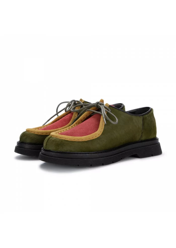 MAZE | SCARPE CREEPER SCAMOSCIATO E CAVALLINO VERDE ROSSO