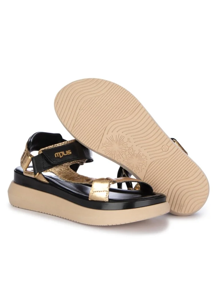 MJUS | SANDALI PLATFORM ORO NERO