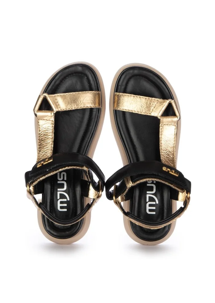 MJUS | SANDALI PLATFORM ORO NERO