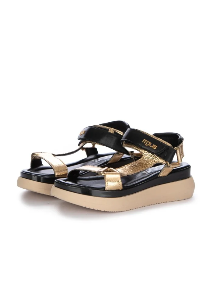 MJUS | SANDALI PLATFORM ORO NERO