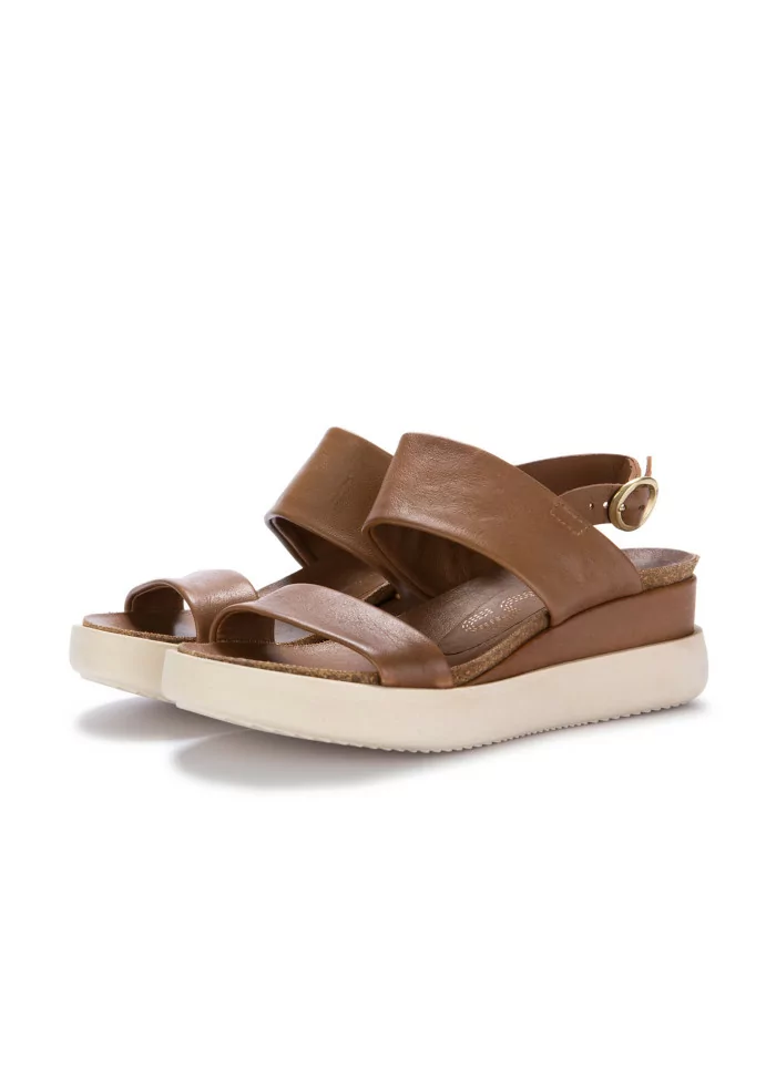 MJUS | SANDALI PLATFORM PELLE MARRONE