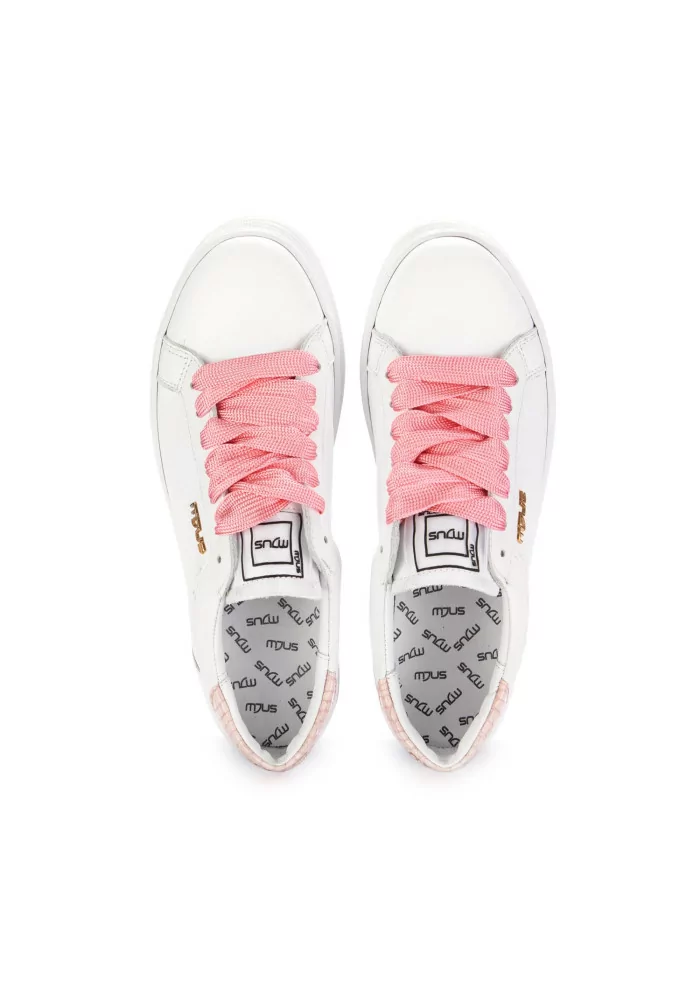 MJUS | SNEAKERS PLATFORM PELLE BIANCO ROSA