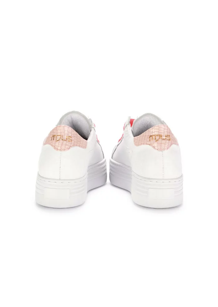 MJUS | SNEAKERS PLATFORM PELLE BIANCO ROSA