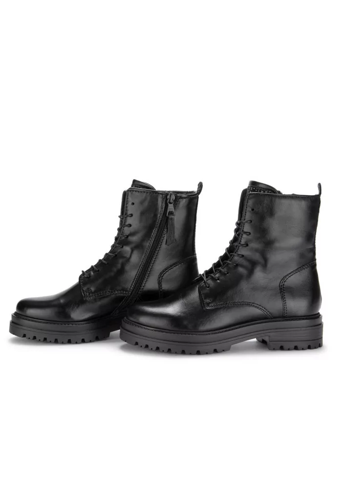 MJUS | STIVALI TRONCHETTO PELLE STRASS NERO