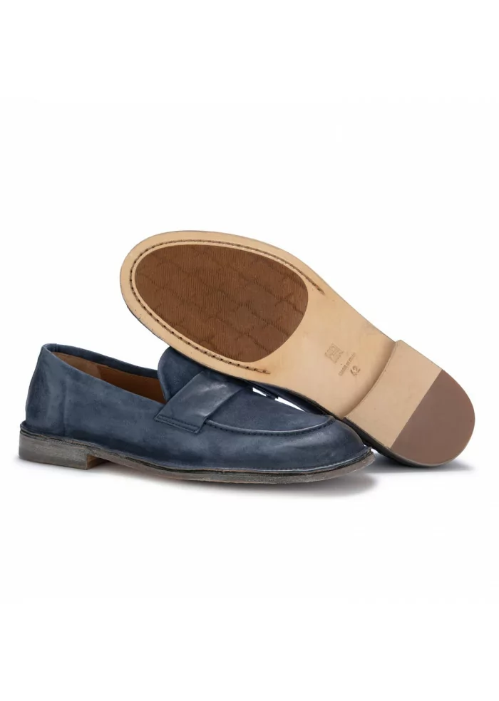 MOMA | MOCASSINI OLIVER WATER SCAMOSCIATO BLU NAVY