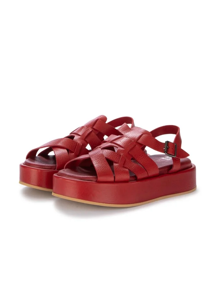 MOMA | SANDALI PLATFORM ARIZONA RAW ROSSO