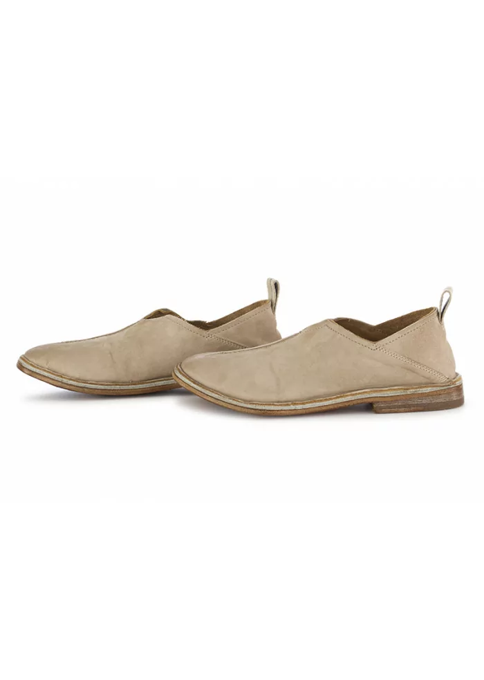 MOMA | SCARPA PANTOFOLA SCAMOSCIATO GRIGIO BEIGE