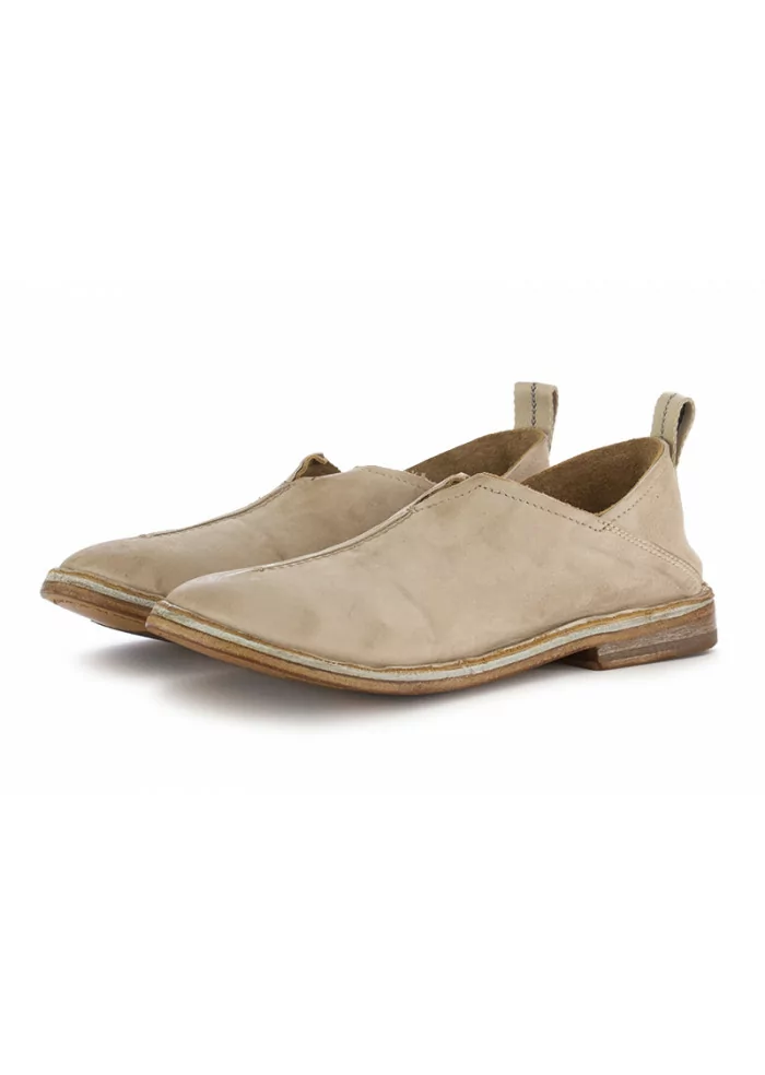 MOMA | SCARPA PANTOFOLA SCAMOSCIATO GRIGIO BEIGE