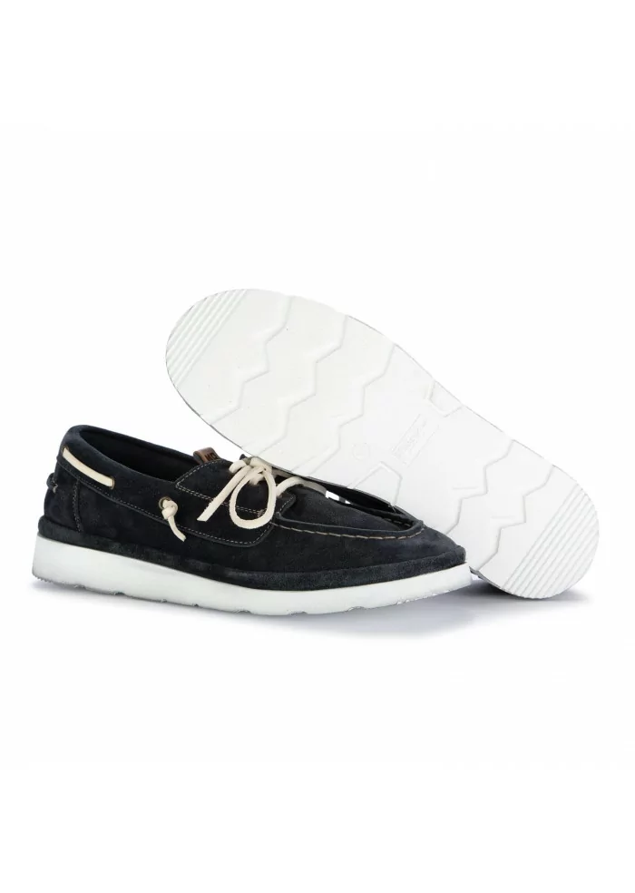 MOMA | SCARPE BASSE YACHT SCAMOSCIATO BLU NAVY