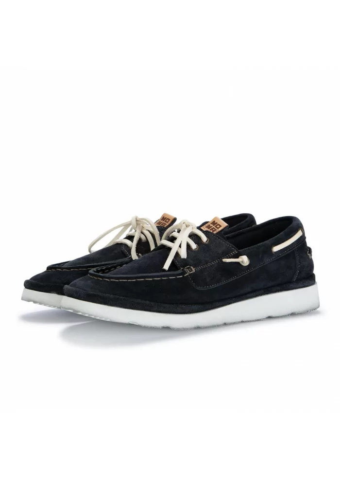 MOMA | SCARPE BASSE YACHT SCAMOSCIATO BLU NAVY