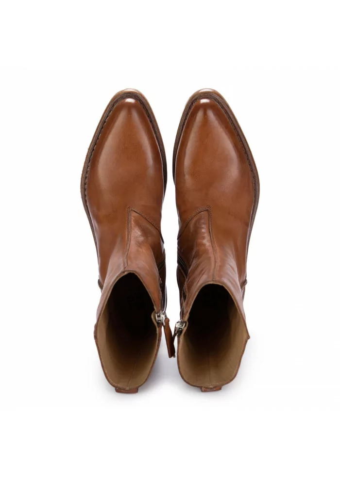 MOMA | STIVALI TEXANI NAPPA CUSNA MARRONE CUOIO