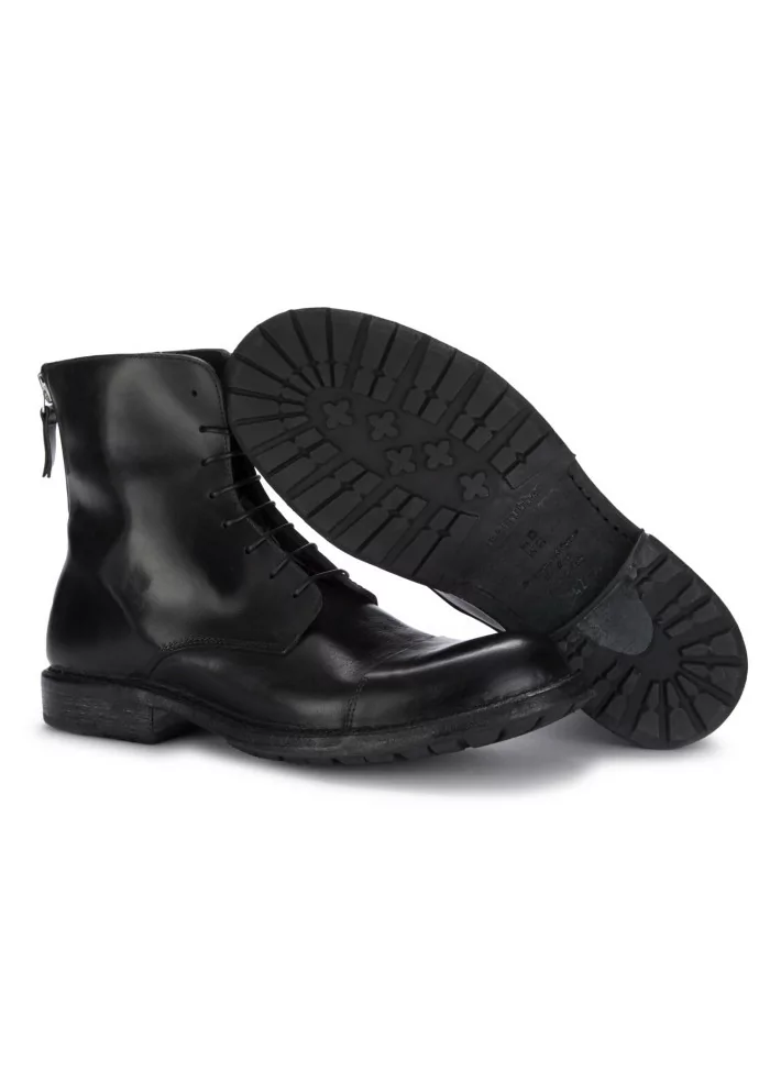 MOMA | TRONCHETTI PELLE CERATA NERO