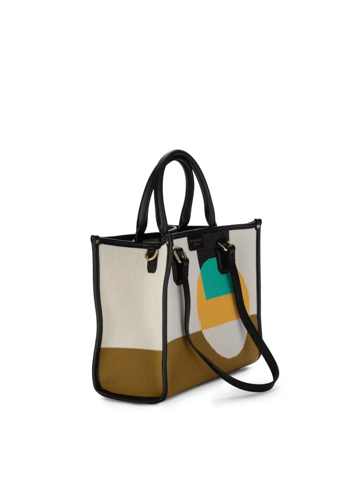 MY BEST BAG | BORSA A SPALLA BAUHAUS BIANCO MARRONE GIALLO