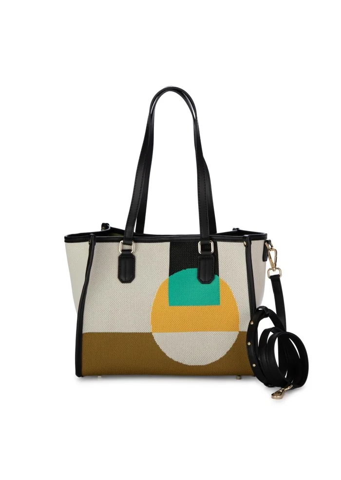 MY BEST BAG | BORSA A SPALLA BAUHAUS BIANCO MARRONE GIALLO