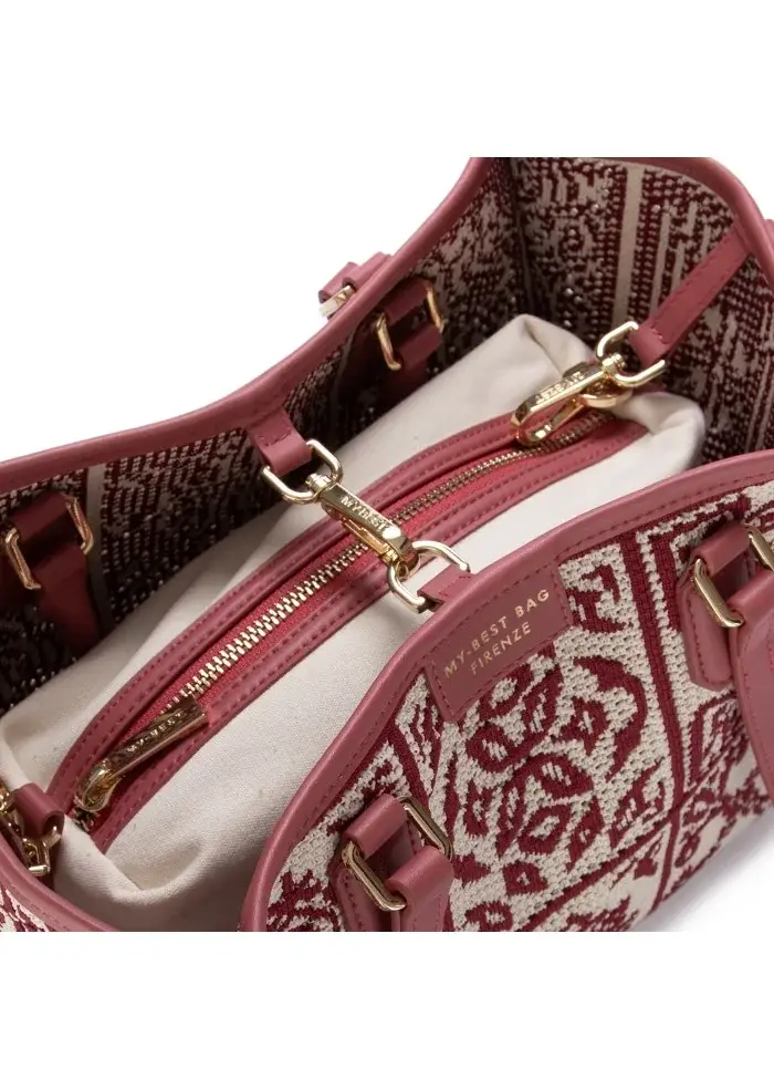 MY BEST BAG | BORSA A SPALLA LISBONA MINERAL ROSSO BIANCO