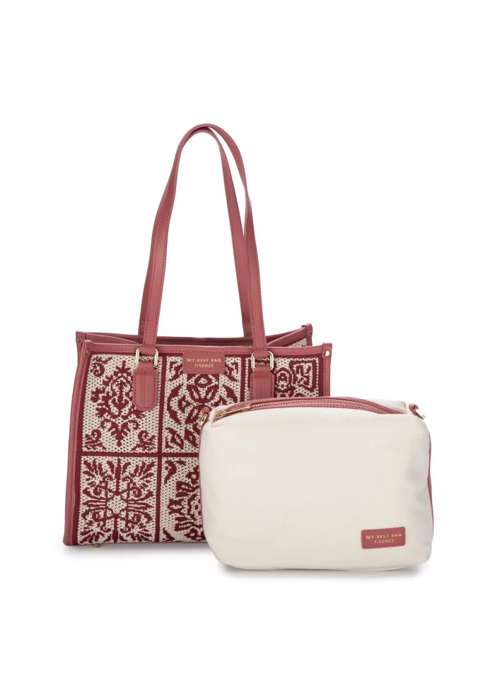MY BEST BAG | BORSA A SPALLA LISBONA MINERAL ROSSO BIANCO