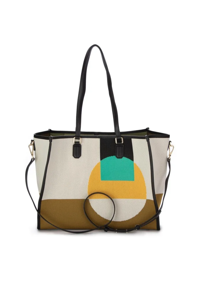MY BEST BAG | BORSA SHOPPER BAUHAUS BIANCO MARRONE GIALLO