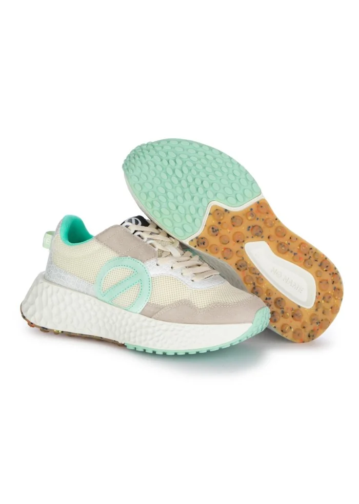 NO NAME | SNEAKERS CARTER JOGGER BEIGE VERDE ACQUA