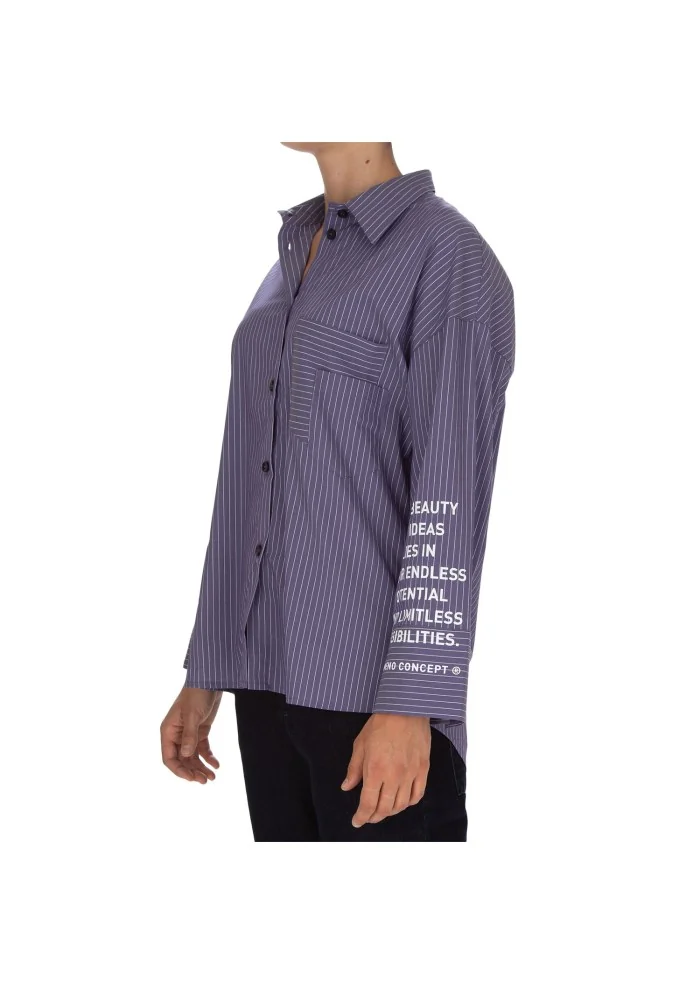 NOUMENO CONCEPT | CAMICIA A RIGHE VIOLA